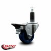 Service Caster 3'' Solid Poly Swivel 1-1/8'' Expanding Stem Caster with Brake SCC-EX20S314-SPUS-PLB-118